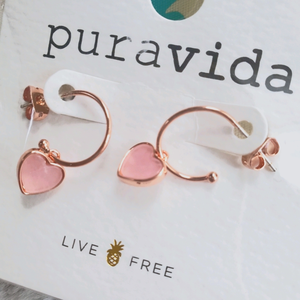 Pura Vida Lovestruck hoop earrings